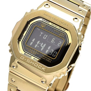 CASIO G-SHOCK GMW-B5000GD-9 經典方形太陽能藍牙電波錶/金屬金/43mm(公司貨)