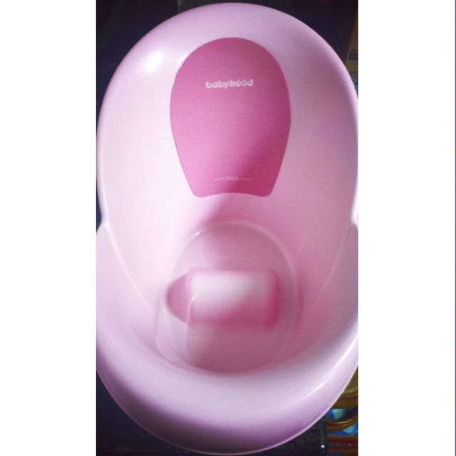 Babyhood朵唯粉紅色嬰兒月亮澡盆(0~12個月嬰兒適用)
