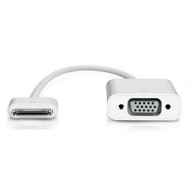 Apple 30 Pin 轉 VGA 轉接線 轉接器 IPhone 4S/4/3G/3GS IPad 2/3 白色