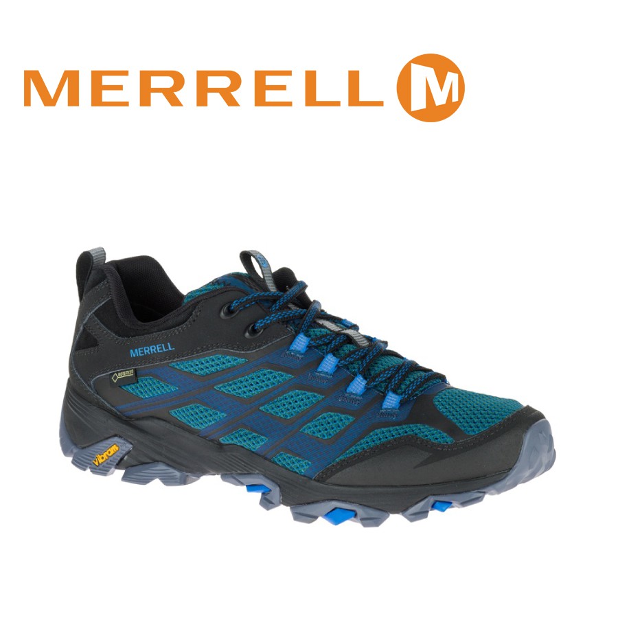 MERRELL 美國 男款MOAB FST MID GORE-TEX 防水戶外多功能鞋《藍/灰》/ML3759/悠遊山水