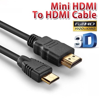 【現貨】1M 1.5m 迷你 HDMI 轉 HDMI 線高清 4K 1080P 高速 HDMI 適配器適用於 Pc 電視
