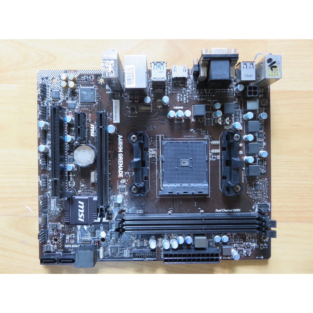 A.FM2+主機板-微星 A68HM GRENADE DDR3雙通道 軍規 A系列CPU USB 3.0 直購價1270