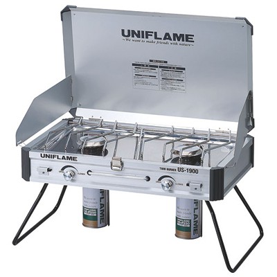 日本 UNIFLAME 純日製精品雙口爐US1900 / 輕量高效能瓦斯雙口爐【露營生活好物網】