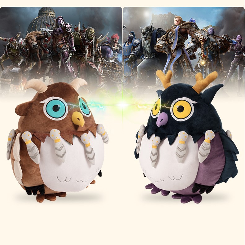 魔獸世界 咕咕/梟獸 Q版娃娃抱枕 聯盟/部落款 暴雪官方正品週邊