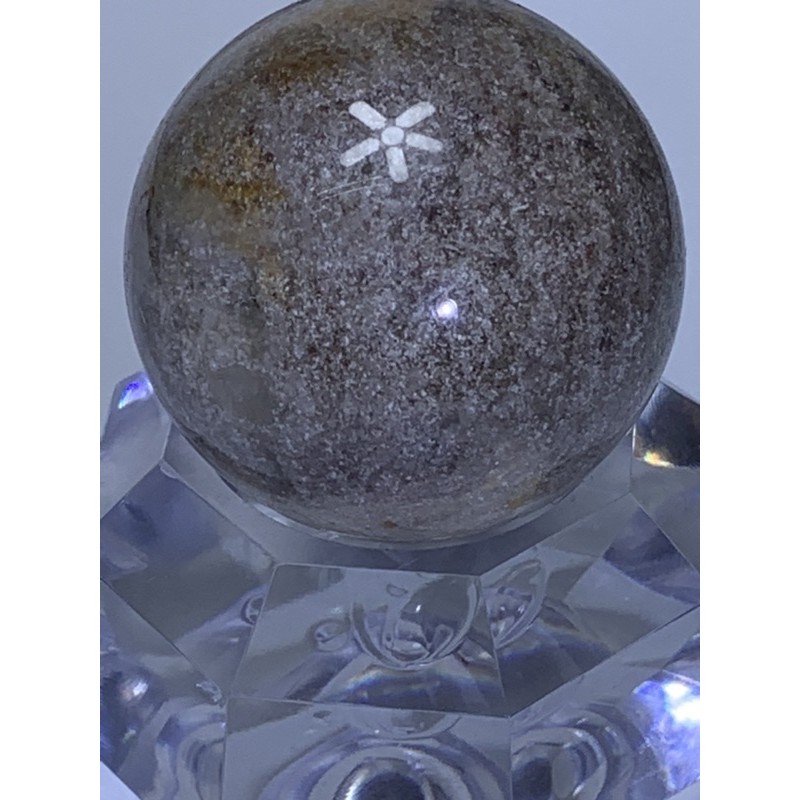 ［沁楹水晶］天然 異象幽靈水晶球 晶體乾淨 立體景 顏色鮮豔 景石水晶球40mm