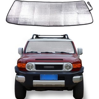 適用於 Toyota FJ Cruiser 2007-2021 的擋風玻璃遮陽簾, 前窗可折疊汽車遮陽簾, 自動遮陽板可