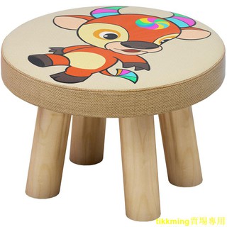 勁爆款ES小凳子實木家用椅子可愛換鞋凳兒童圓凳懶人沙發凳矮網紅創意板凳