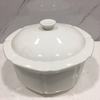 大同磁器純白湯鍋/燉鍋含蓋