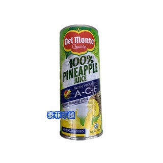 {泰菲印越} 菲律賓 del monte 鳳梨汁 無糖 240ml