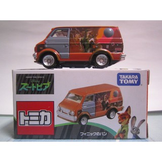 運費依蝦皮TOMY tomica Disney MOTORS 迪士尼動物FUN城市 動物烏託邦 彩繪狐狸保母車 貨車多美