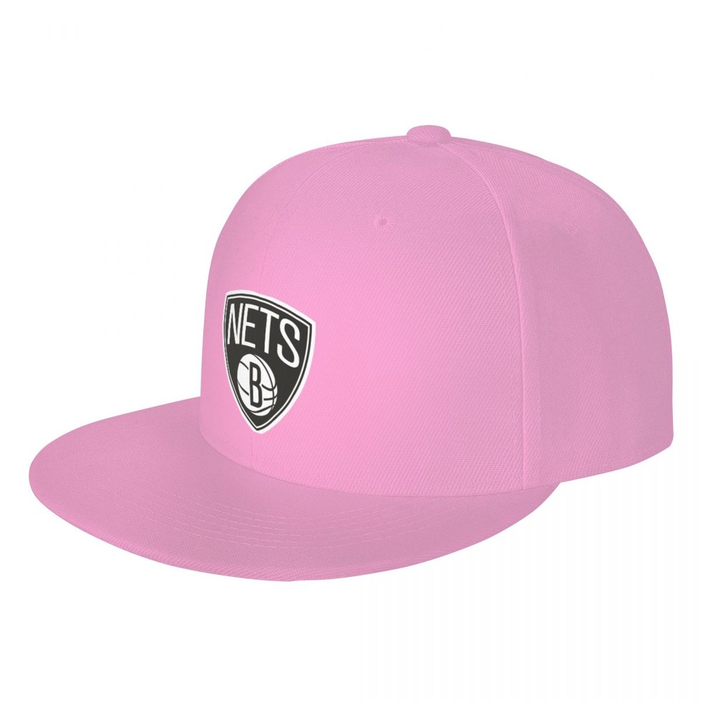 NBA Brooklyn Nets Logo 平帽遮陽帽 印花鴨舌帽太陽帽 帽子 板帽 嘻哈街舞帽 平沿帽 潮帽 平簷撞
