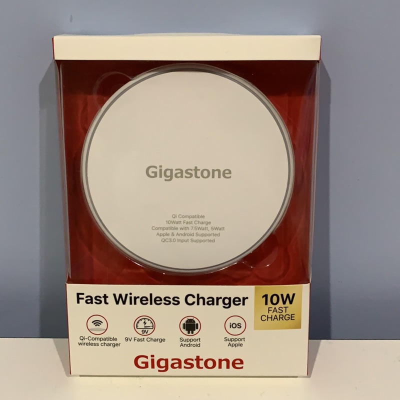 Gigastone 10w無線充電盤 （僅拆封檢查無使用）