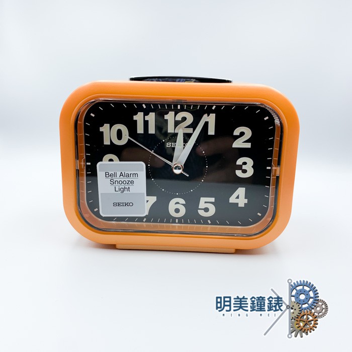 明美鐘錶】/SEIKO/鬧鐘/大聲公響鈴鬧鐘(橘)/QHK026E/QHK026 | 蝦皮購物