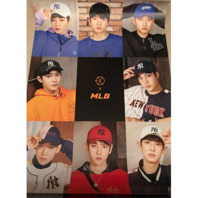 EXO 代言 MLB Korea 雙面海報 mlbkorea