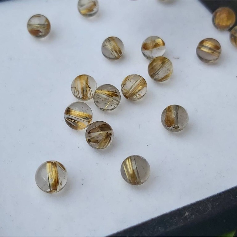 天然 鈦晶 鈦金 水晶 單珠 DIY 散珠 材料