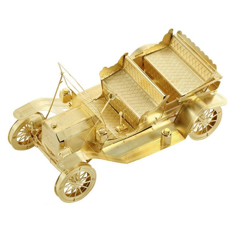 【阿齒】DIY 3D金屬模型 福特T型老爺車(金色) /3D立體金屬拼圖/蝕刻片