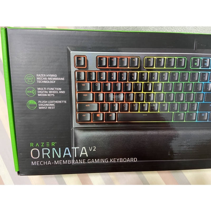 雷蛇 Razer Ornata V2 雨林狼蛛V2 電競中文鍵盤 多媒體按鍵+滾輪 完整盒裝9.5成新
