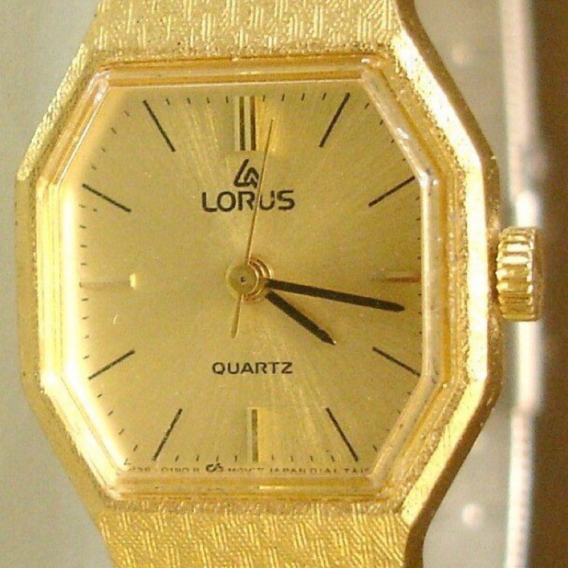 典雅款日本Lorus(Seiko精工)八角型 霧金色晚宴金錶