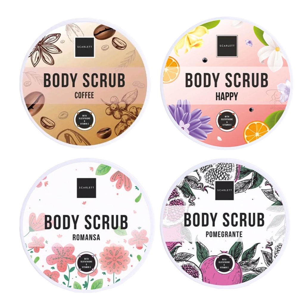 印尼 SCARLETT Whitening Body Scrub 磨砂膏 268g