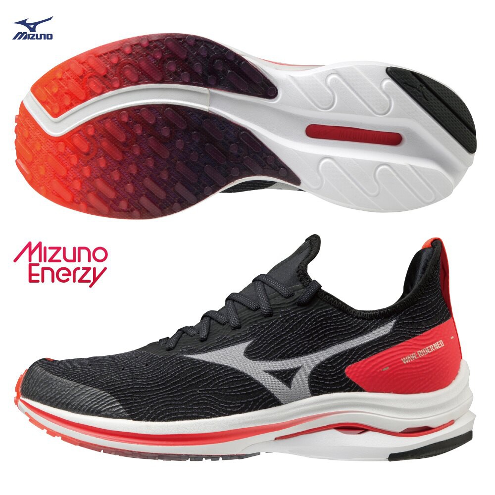 MIZUNO WAVE RIDER 24 NEO 男鞋 慢跑 ENERZY G3大底 黑【運動世界】J1GC207802