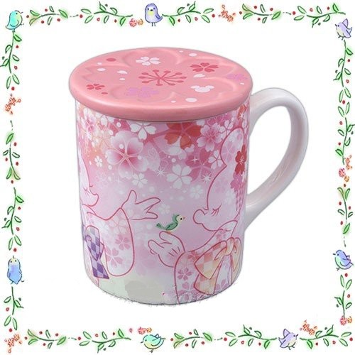 Ariel's Wish-日本東京迪士尼2019櫻花春季復活節幸福青鳥米妮黛西日式和服馬克杯咖啡杯陶瓷杯附蓋-最後絕版品