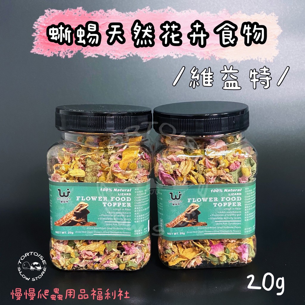 《慢慢爬》維益特 WEIYITER 蜥蜴天然花卉食物 花卉食物 爬蟲 零食 天然 蜥蜴 高纖維 新品上架 草食性蜥蜴