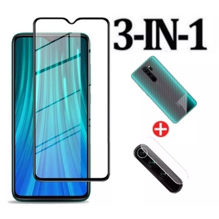 LAYAR 3 合 1 Redmi Note 8 Pro 鋼化玻璃包裝免費防刮螢幕碳相機皮膚