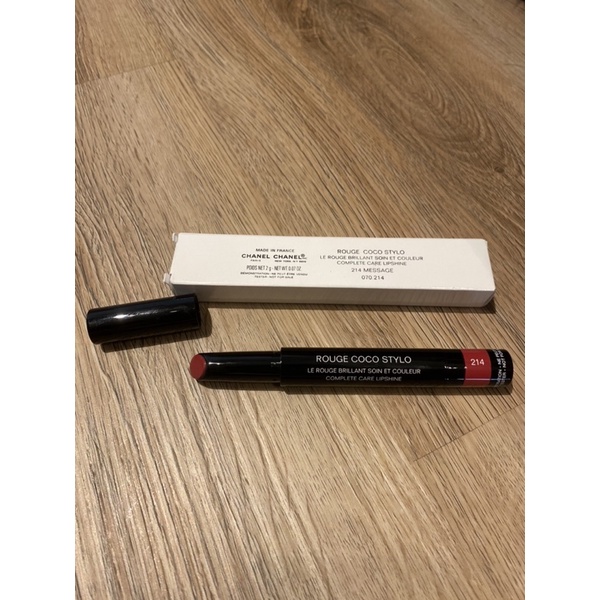 Chanel 香奈兒 Rouge Coco Stylo 精萃釉色 唇筆 口紅 唇膏 色號 214 全新 Tester 裝