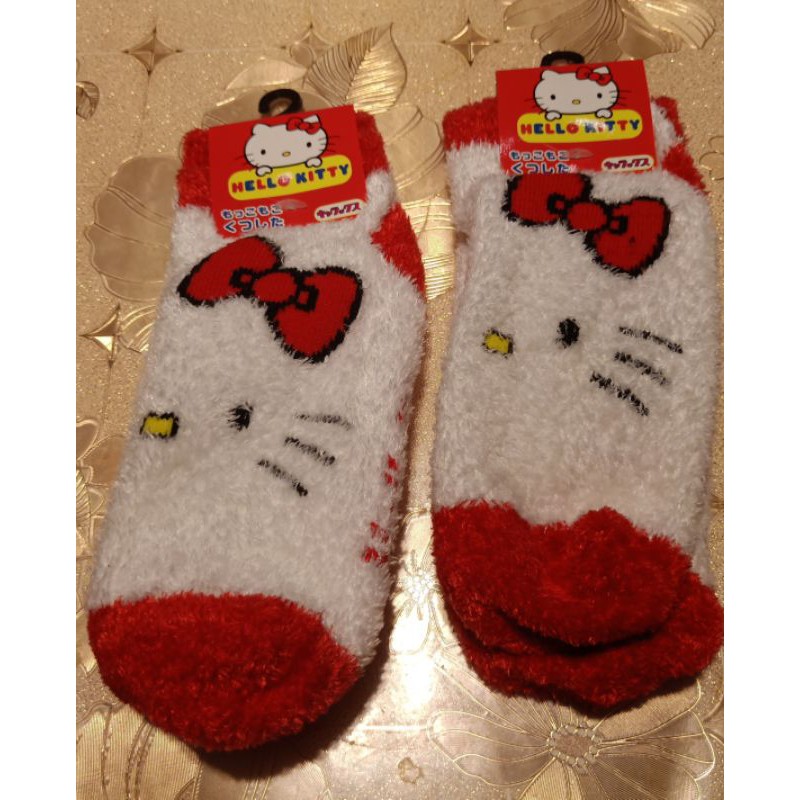 Hello kitty 襪子毛料22-24cm
