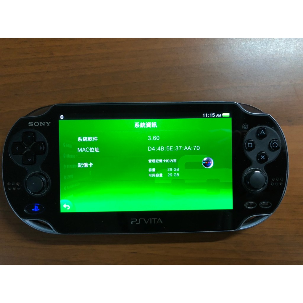 二手sony Psvita Pch 1007 32g Wifi 系統版本3 60 黑色主機psv 蝦皮購物