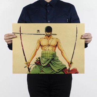 [現貨+預購］海賊王人物 ONE PIECE 航海王 懷舊海報健身房 酒吧 臥室宿舍客廳牆畫裝飾畫 復古牛皮紙咖啡廳