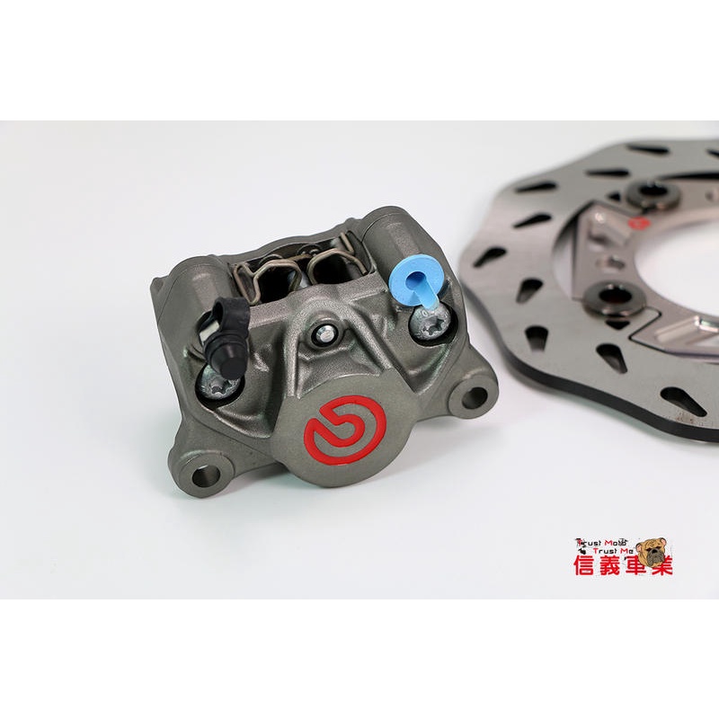 【新莊信義】 Brembo 鑄造 大螃蟹 灰底紅字