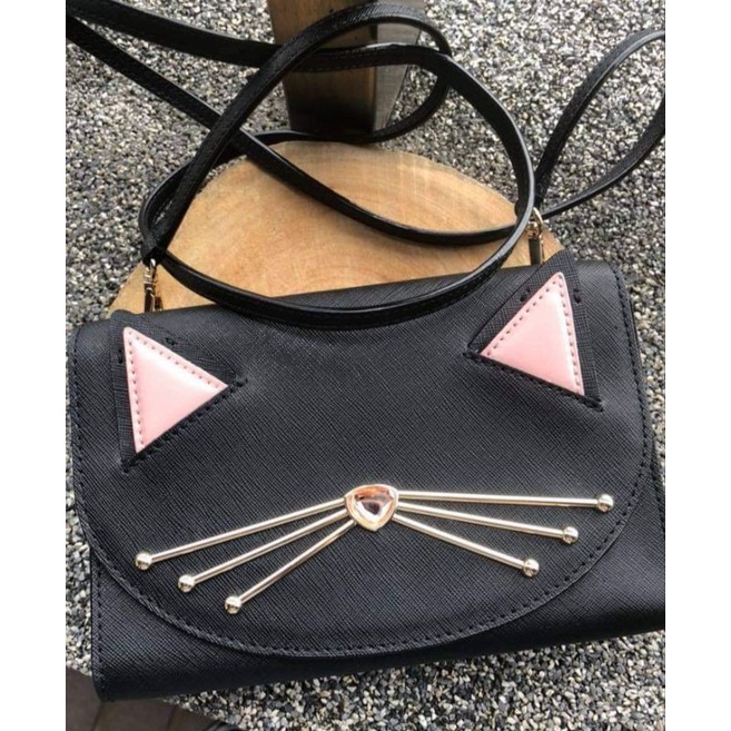 Kate Spade  貓咪Woc包#全新正品）