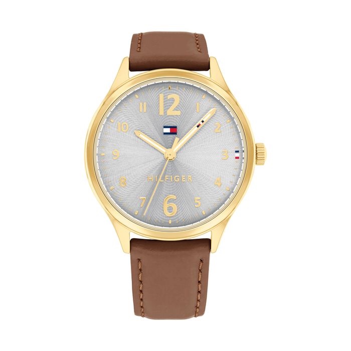 TOMMY HILFIGER 時尚女錶 手錶 38mm 腕錶 1781802 焦糖色真皮錶帶(現貨)