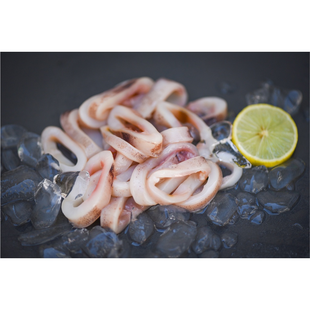 ◆黑潮水產◆ 冷凍魷魚圈(1kg/包) 帶皮魷魚圈 魷魚