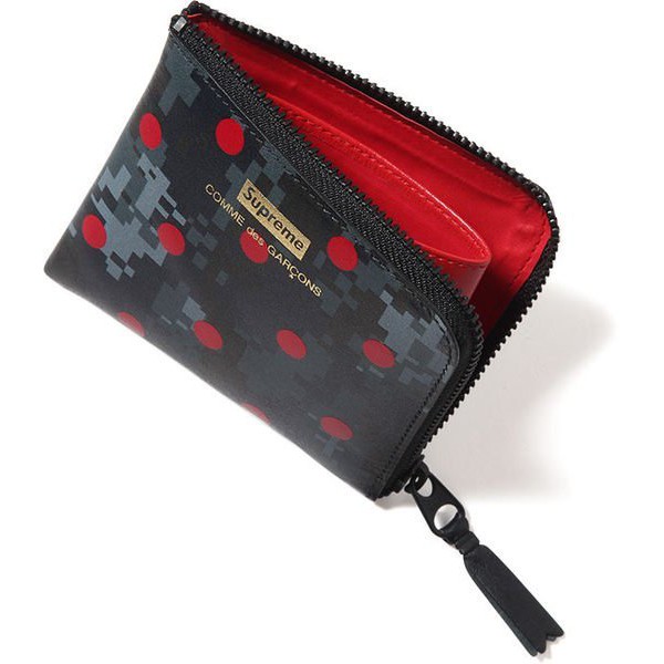 cdg half zip wallet