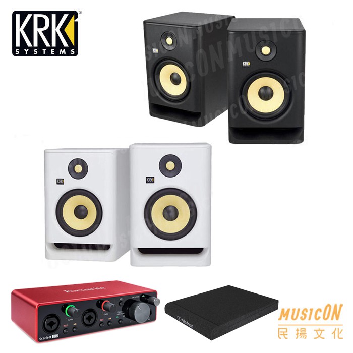 【民揚樂器】KRK Rokit RP7G4 主動式監聽喇叭 音響喇叭 錄音室喇叭 優惠加購錄音介面 喇叭墊