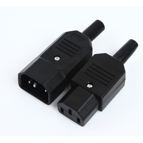 電動車充電品字插頭插座純銅三孔三針ac電源插頭10a公母對接頭wx 蝦皮購物