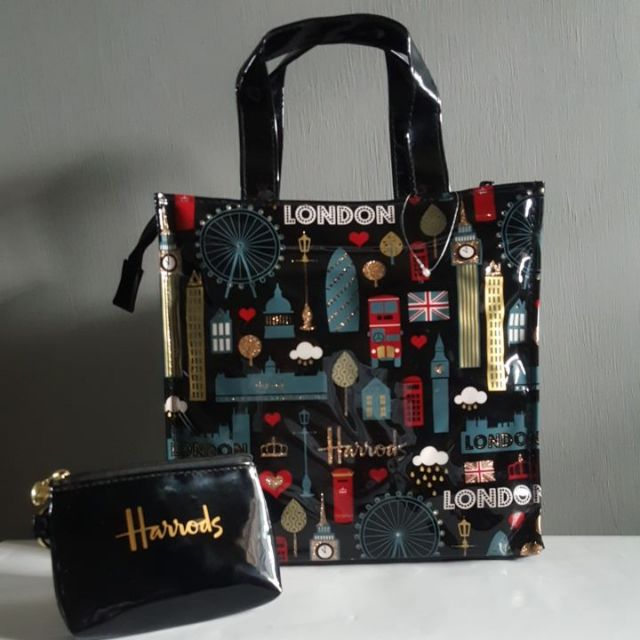 英國 Harrods  經典百貨公司 手提袋 小方包