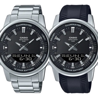 台灣原廠公司貨！CASIO 電子錶 雙顯示 不鏽鋼錶殼 AMW-880 系列