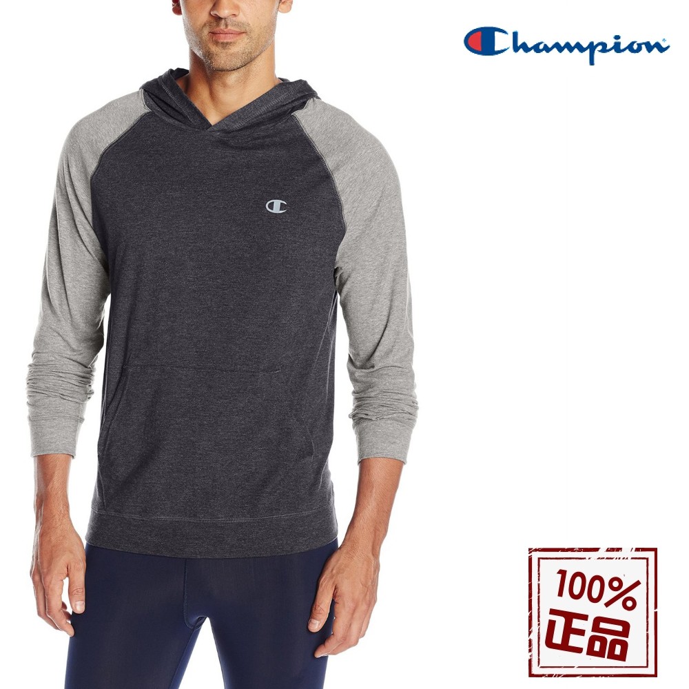 Champion Vapor【輕燕系列】男輕量長袖帽Tee S0906 Vapor永久排汗 大尺碼 大學T 帽T