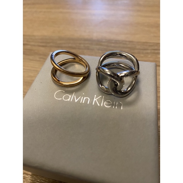 Calvin Klein 扭結 316L鋼戒 戒指 二手商品
