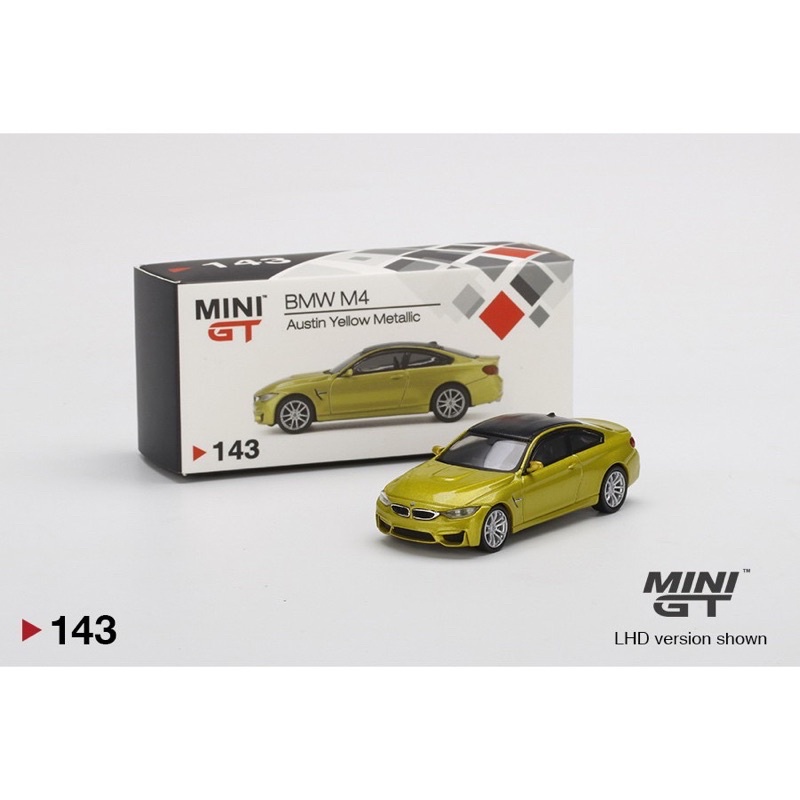 Mini GT 1/64 BMW M4 (F82) Austin Yellow # 143 寶馬 芥末黃