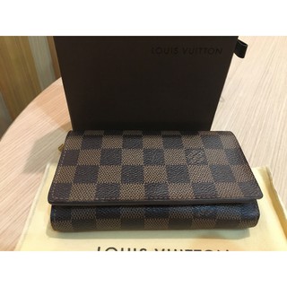 原價$24500 八成新正品 LV LOUIS VUITTON 咖啡 棋盤格 中夾 發財包