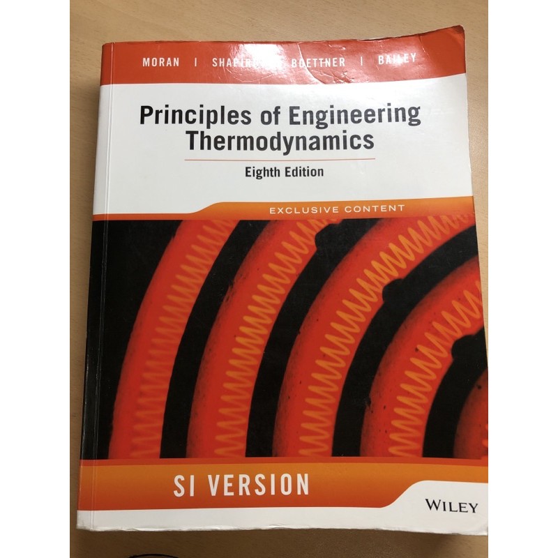 二手 Principles of Engineering Thermodynamics Moran 熱力學