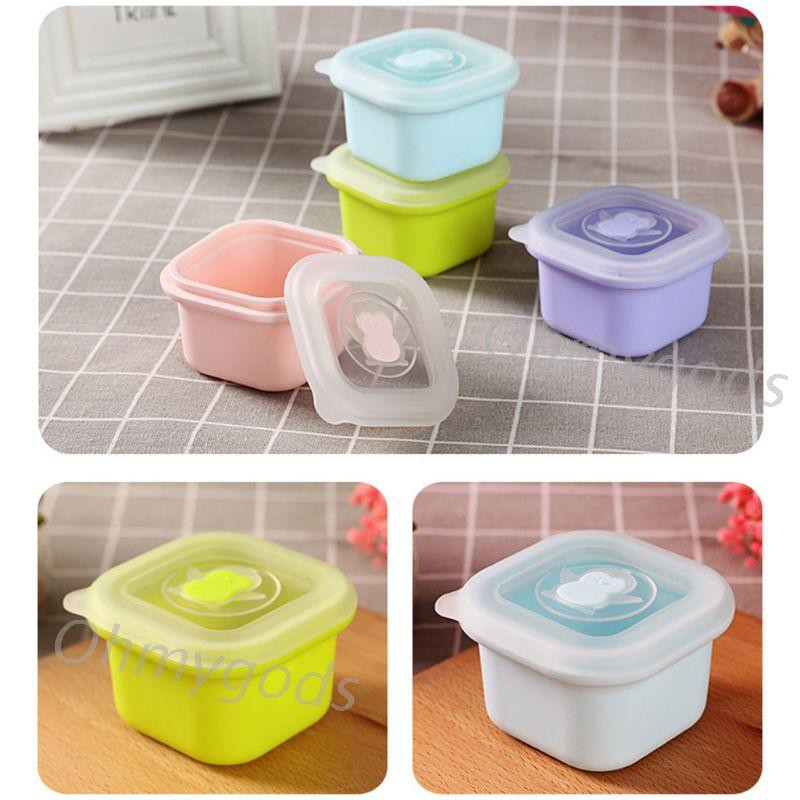Omg 100 0ml 便攜式嬰兒食品儲存容器 帶蓋密封零食收納盒 蝦皮購物