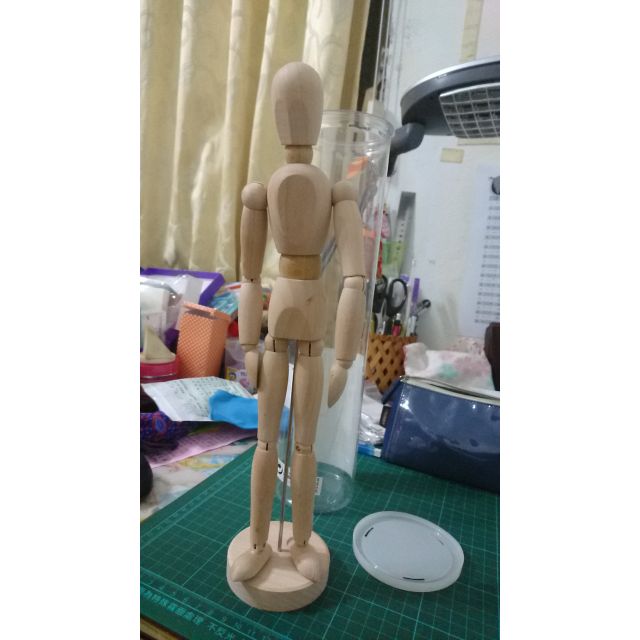 二手 可動人形木偶 ikea 骨架 木偶 直立式 宜家家居 擺設 裝飾 可移動肢體 繪畫用