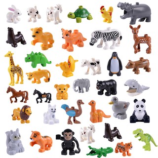 動物顆粒積木 兒童大顆粒積木玩具/ 多款式動物 拼搭場景 / 益智積木玩具 / 相容樂* / 國王皇後母嬰用品玩具