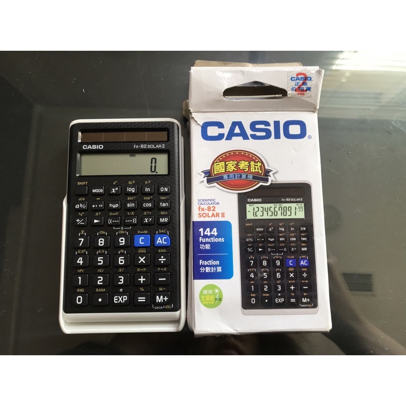 ［二手九成新］CASIO卡西歐 國考用 工程計算機 新款 FX-82solar II