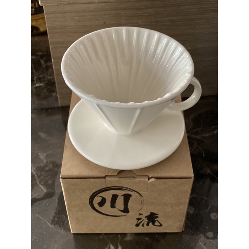 我的咖啡時光 台灣 MIT 鶯歌 川流濾杯 V60 02 陶瓷咖啡濾杯 1~4人份 錐型 贈日本製濾紙100入 1包